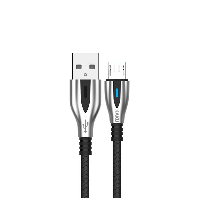 Кабель Kaku KSC-097 USB-Micro USB 1.2 м з індикатором Black (1254734250)