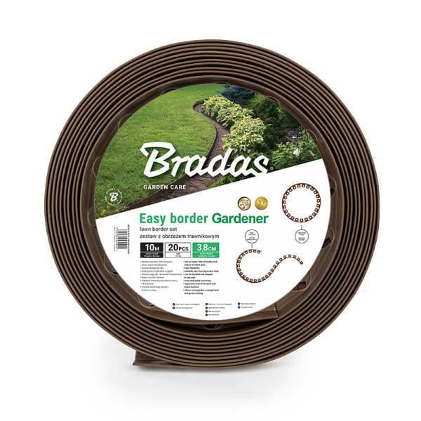 Бордюр газонный Bradas Easy Border 38 мм х 10 м с комплектом кольев Коричневый (OBEBR3810SET) Бордюр газонный Bradas Easy Border 38 мм х 10 м с комплектом кольев Коричневый (OBEBR3810SET)