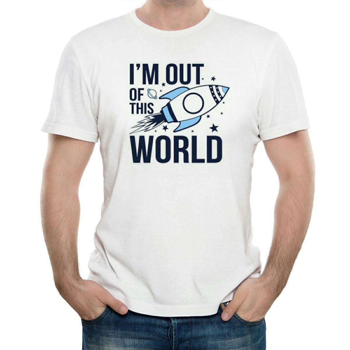 Футболка чоловіча "I'm Out of this World" XL Білий (ts-112019-01_XL)