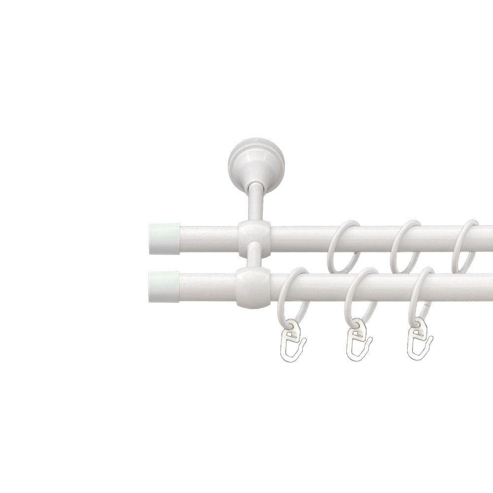 Карниз Orvit Заглушка дворядний гладкий 16/16 мм 200 см Білий (00-00019201)