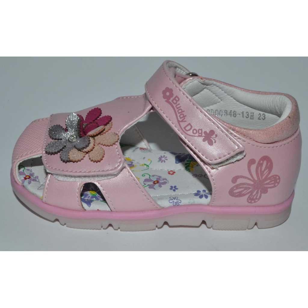 Босоножки для девочки Buddy Dog 109-848-13 р. 24 14,7 см Розовый