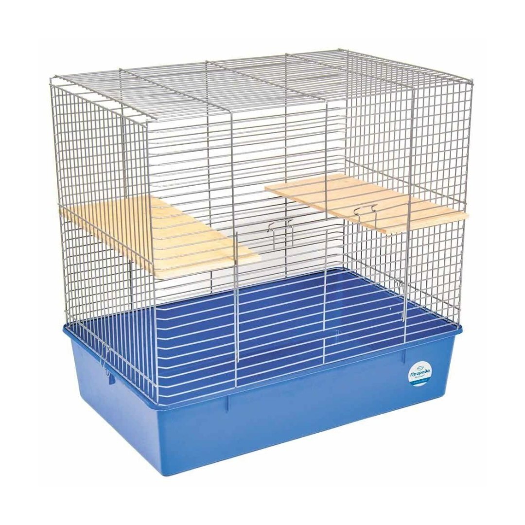 Клетка Природа Шиншиллы для грызунов 70x40x60 см Хром/Синий (z-06) Клетка Природа Шиншиллы для грызунов 70x40x60 см Хром/Синий (z-06)