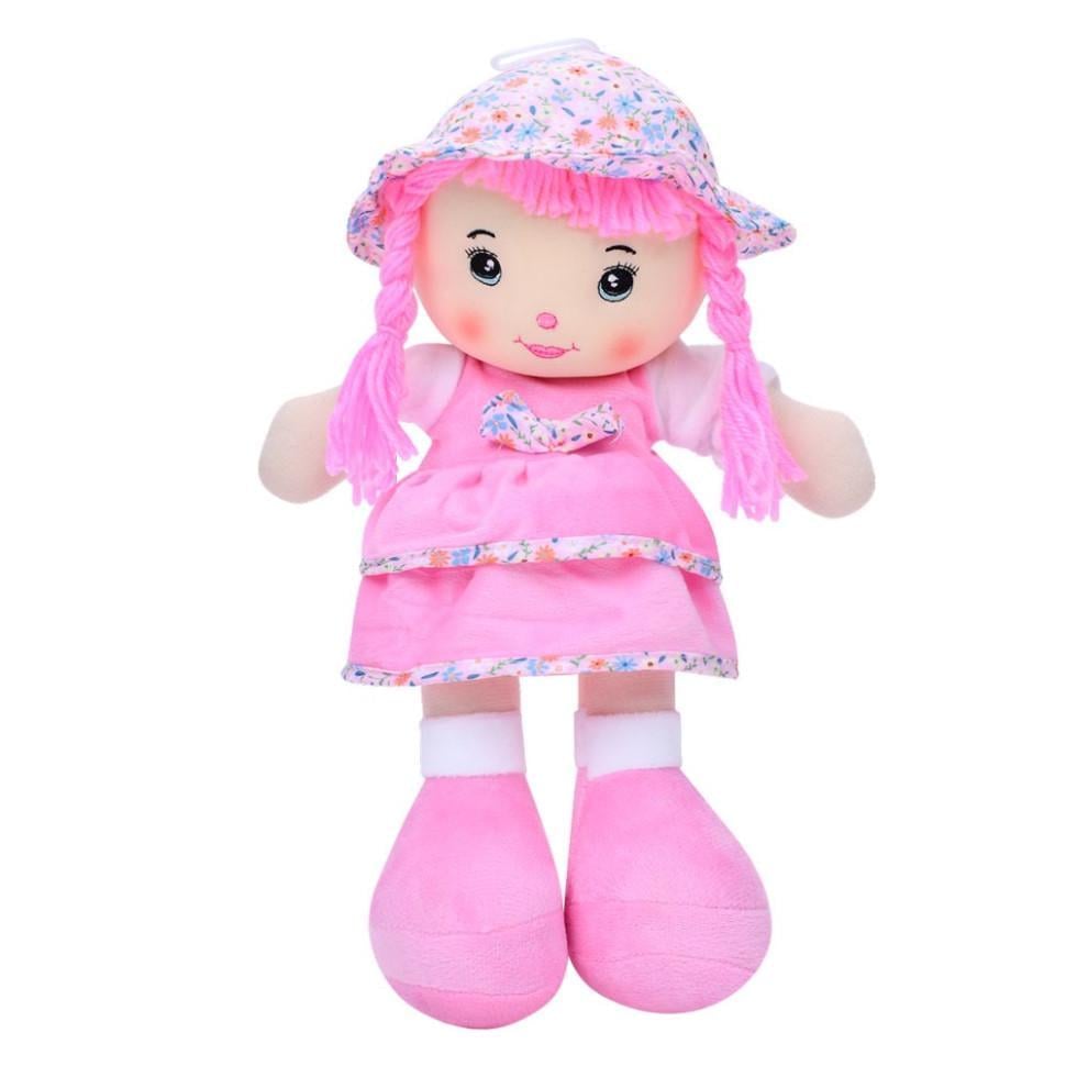 Лялька дитяча іграшкова F23714 м'яконабивна 33 см Рожевий Лялька дитяча іграшкова F23714 м'яконабивна 33 см Рожевий