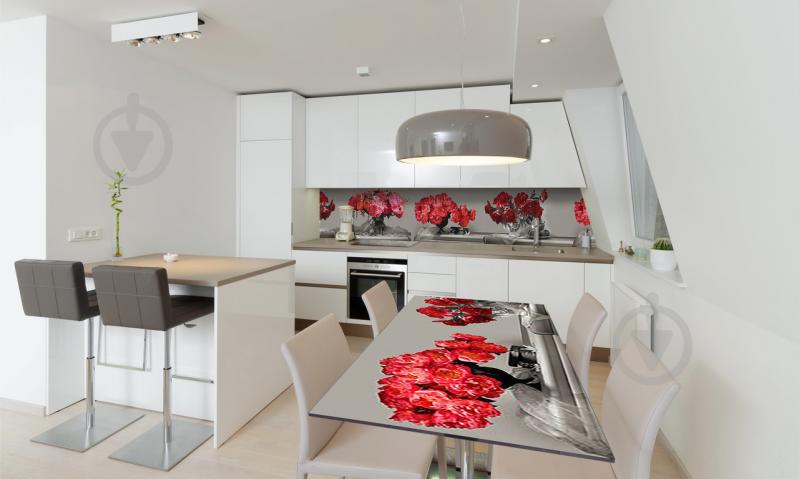 Наклейка виниловая на стол Zatarga «Красные Пионы» 650х1200 мм Z180785/1st Наклейка виниловая на стол Zatarga «Красные Пионы» 650х1200 мм Z180785/1st