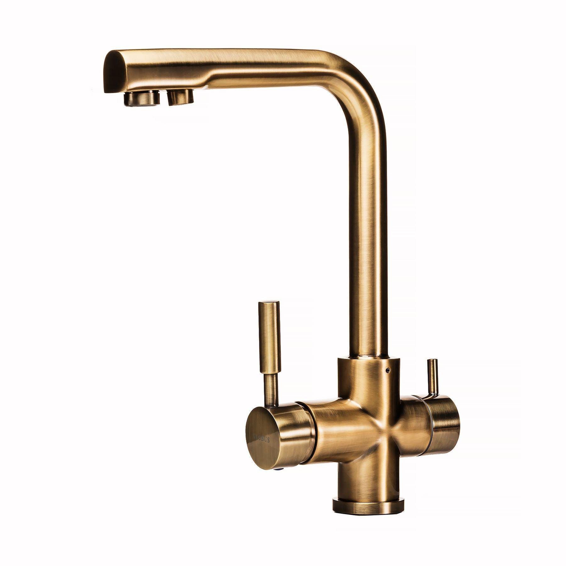 Смеситель для кухни под осмос Globus Lux LAZER GLLR-0888-BRONZE