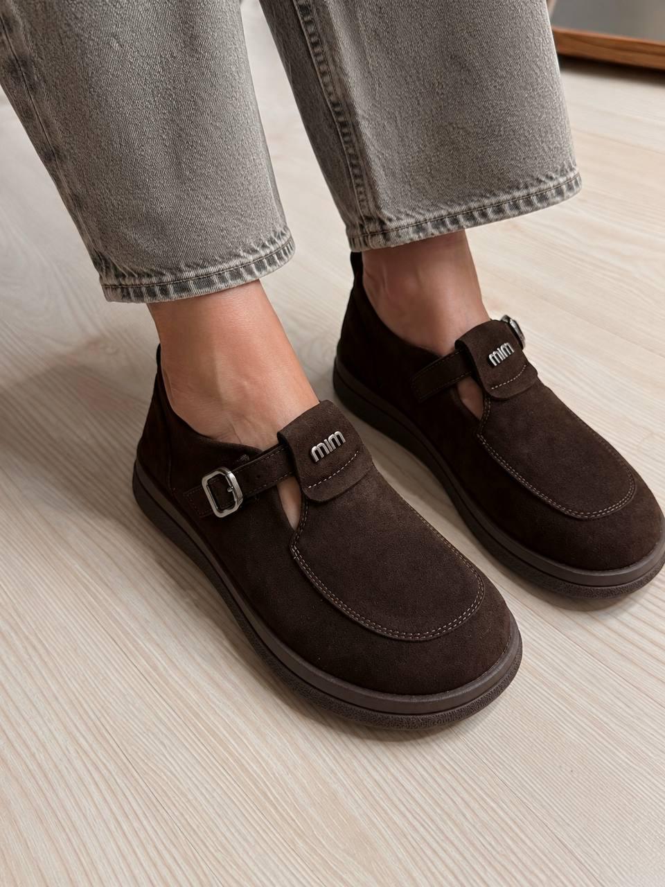 Туфли женские Meideli DTP8-5 Mary Jane натуральная замша с ремешком р. 36 23,2 см Коричневый (7598) Туфли женские Meideli DTP8-5 Mary Jane натуральная замша с ремешком р. 36 23,2 см Коричневый (7598)