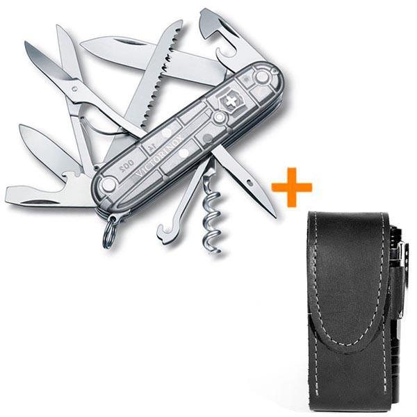 Комплект нож Victorinox Huntsman 1.3713.T7/чехол с фонариком - фото 7