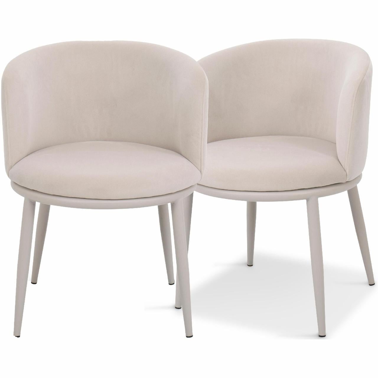 Комплект из 2-х обеденных стульев Bali Greek marble velvet black base (16109)