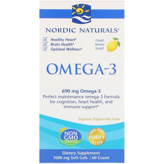 Омега 3 Nordic Naturals Omega-3 690 мг 60 Soft Gels Lemon (NOR-01760)