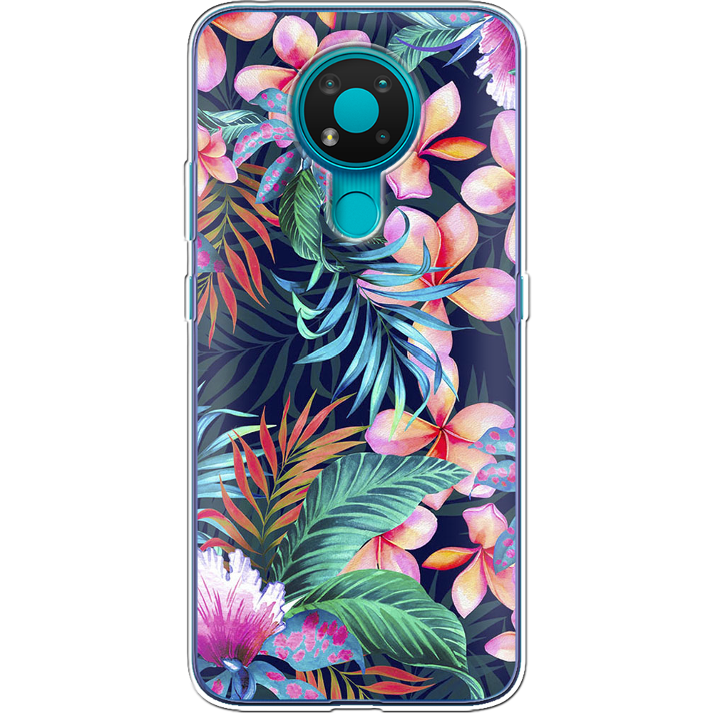 Чохол Boxface Nokia 3.4 flowers in the tropics Прозорий силікон (41292-up1971-41292)