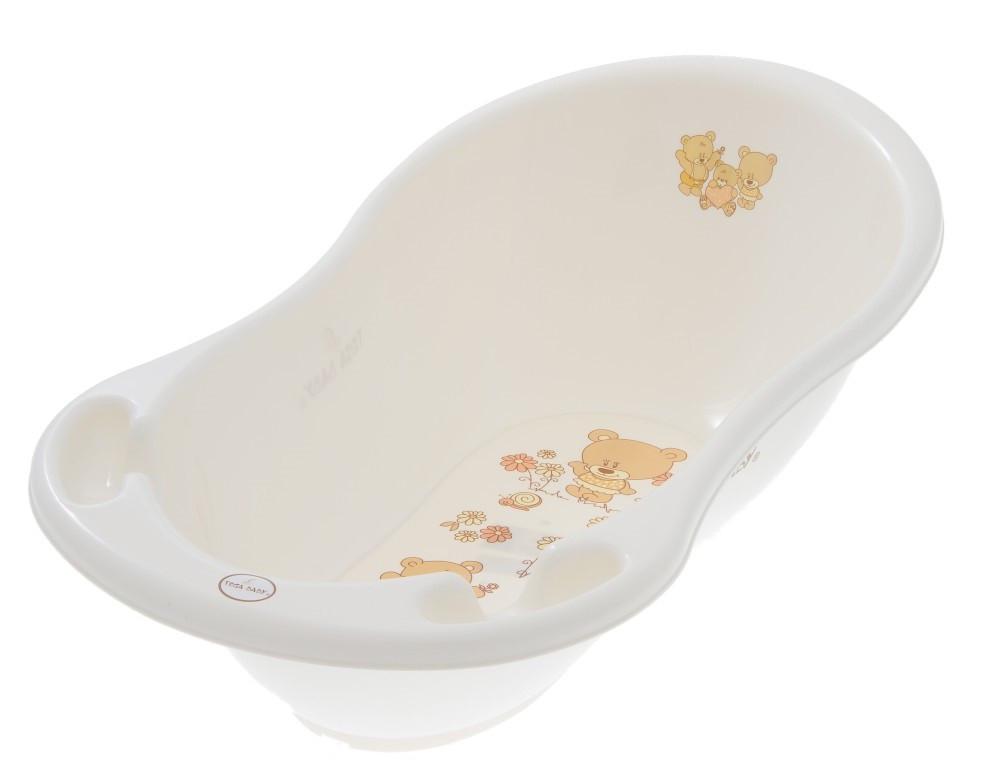 Ванночка Tega Baby Мишки со сливом 86 см Белая жемчужина (5902963008770 MS-004ODPŁYW-118)