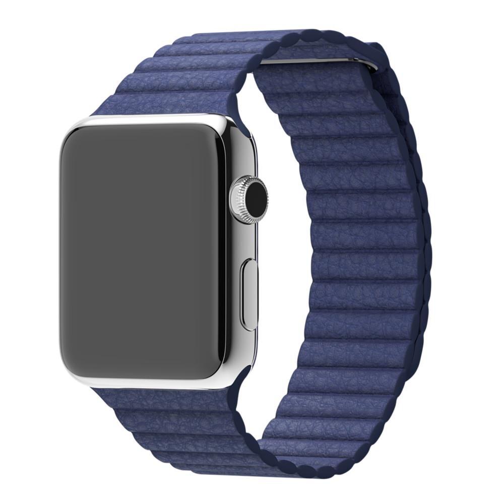 Кожанный ремешок Band Leather Loop for Apple Watch 38/40mm, Midnight Blue