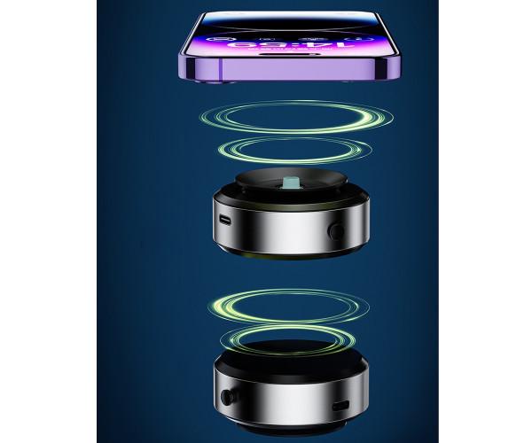 Тримач вакуумний автоматичний X8Q для авто та побуту з магнітним кріпленням та бездротовою зарядкою для смартфона Silver - фото 3 Тримач вакуумний автоматичний X8Q для авто та побуту з магнітним кріпленням та бездротовою зарядкою для смартфона Silver - фото 3
