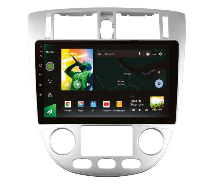 Автомагнітола штатна Sigma X9232 2/32 GB 4G DSP для Chevrolet Lacetti J200 Buick Excelle Hrv 2004-2013 F2 9" (AR-86081)