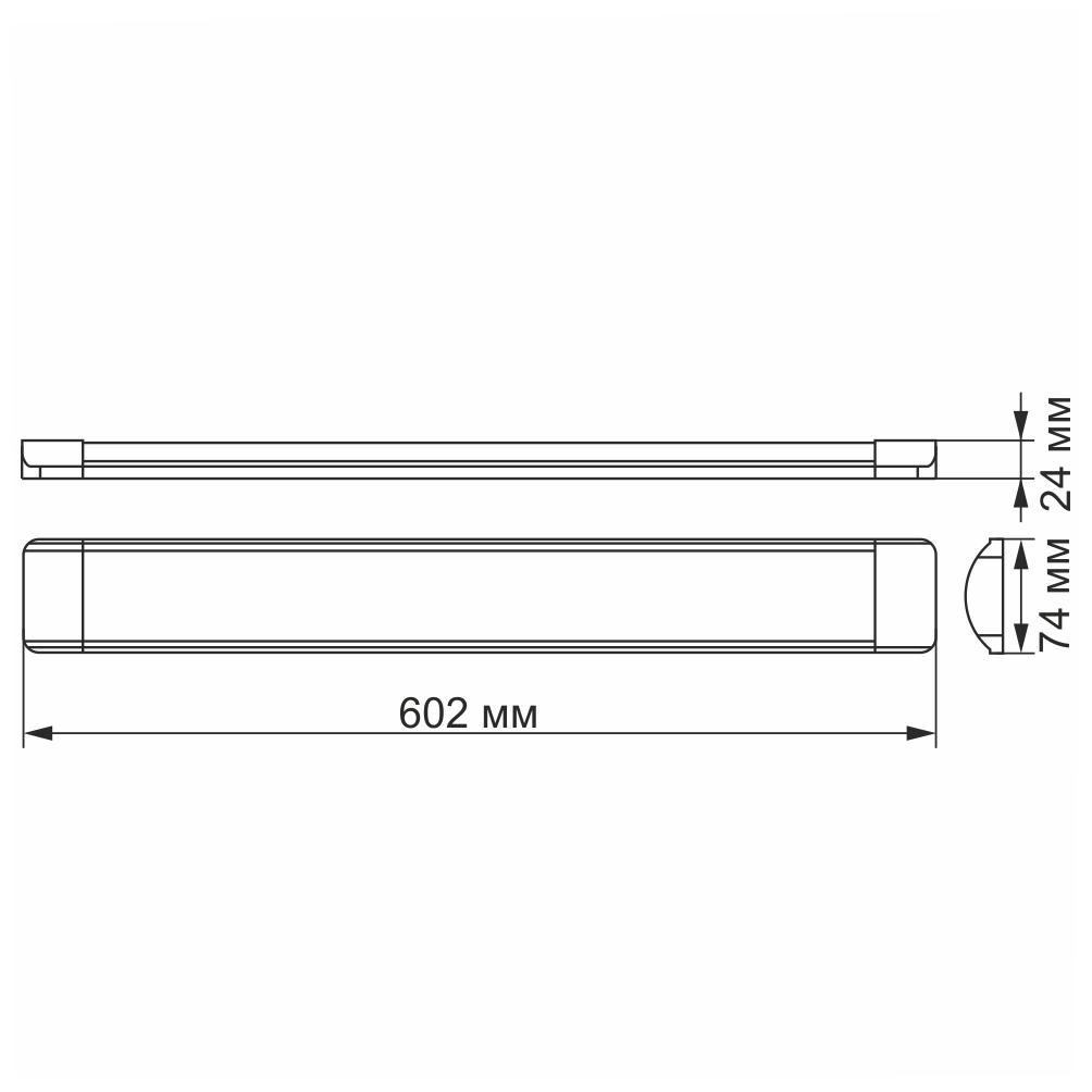 LED світильник VIDEX 18W 0,6М 5000K Лінійний (29246) - фото 3