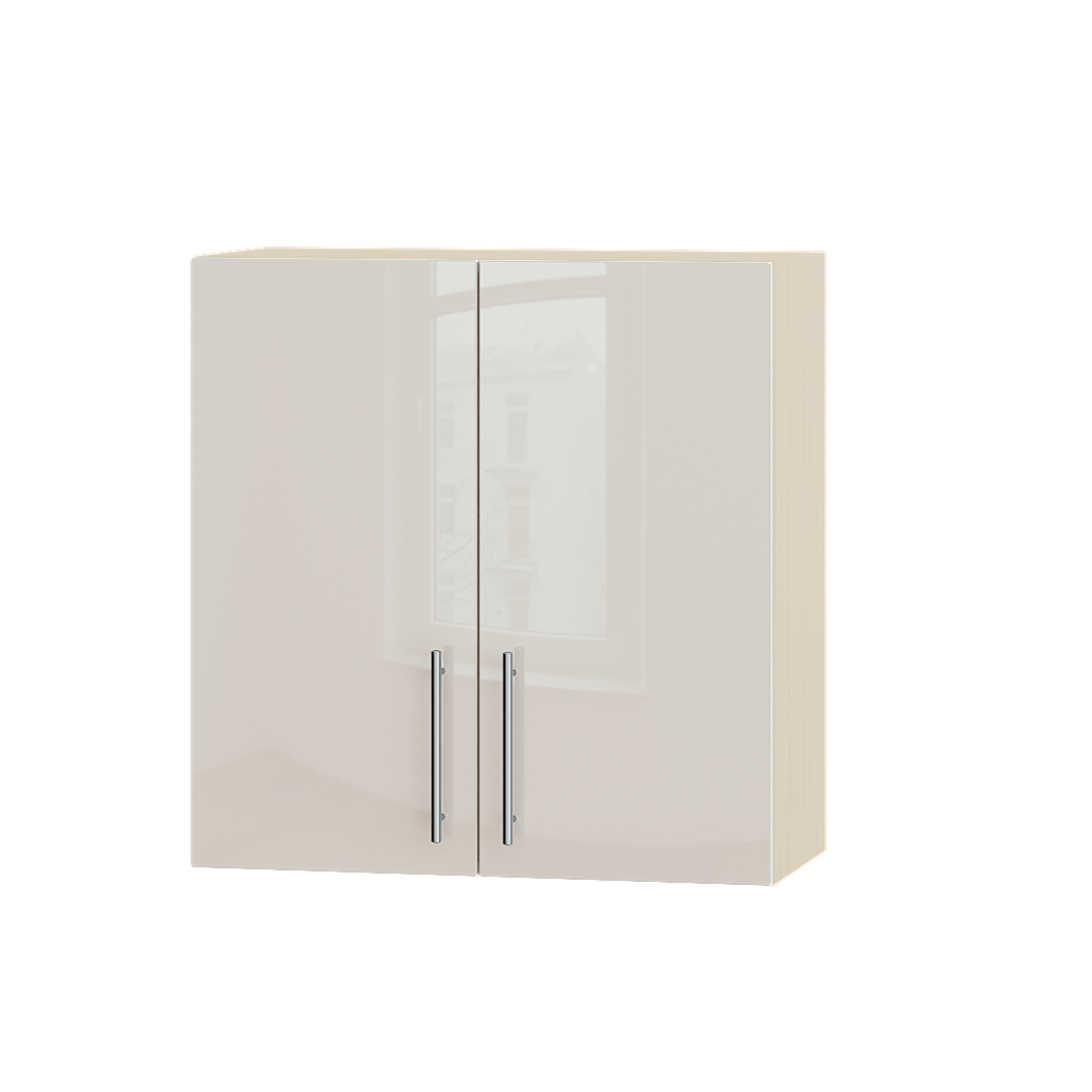 Шкаф верхний Эверест Акрил модуль Верх для сушки посуды В06-700 70х30х72 см Бьянко глянец/Дуб Молочный (04542)