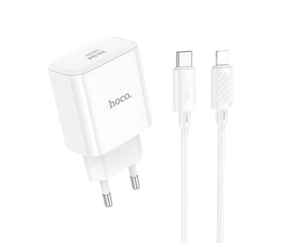 Пристрій мережевий зарядний Hoco C76A Pro Type-C PD/QC Type-C to Lightning 30W White