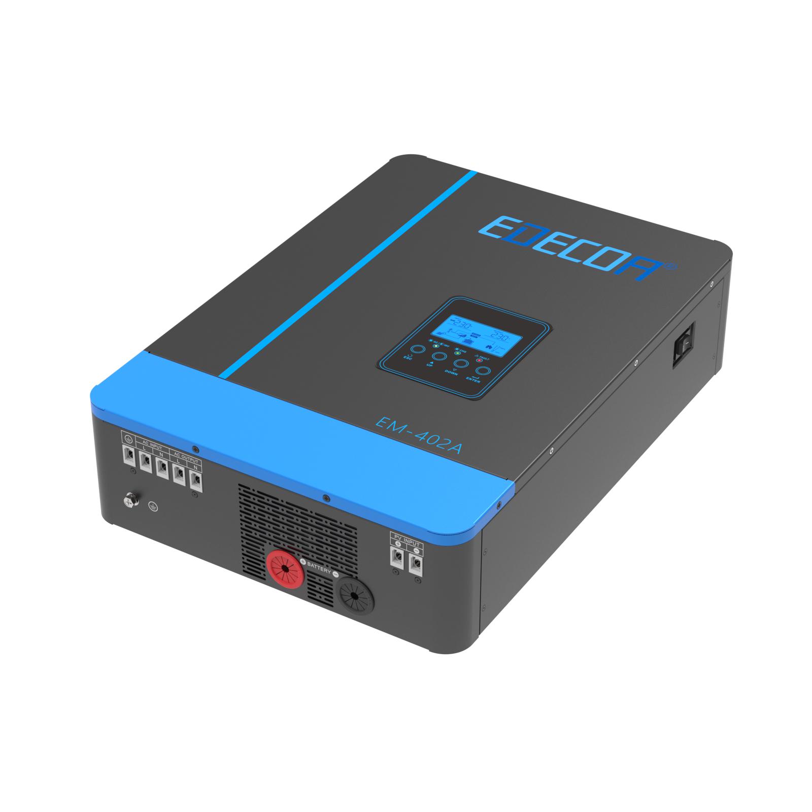 Инвертор солнечный гибридный Edecoa 24 В 4000 Вт Синий (E50004000) - фото 2 Инвертор солнечный гибридный Edecoa 24 В 4000 Вт Синий (E50004000) - фото 2