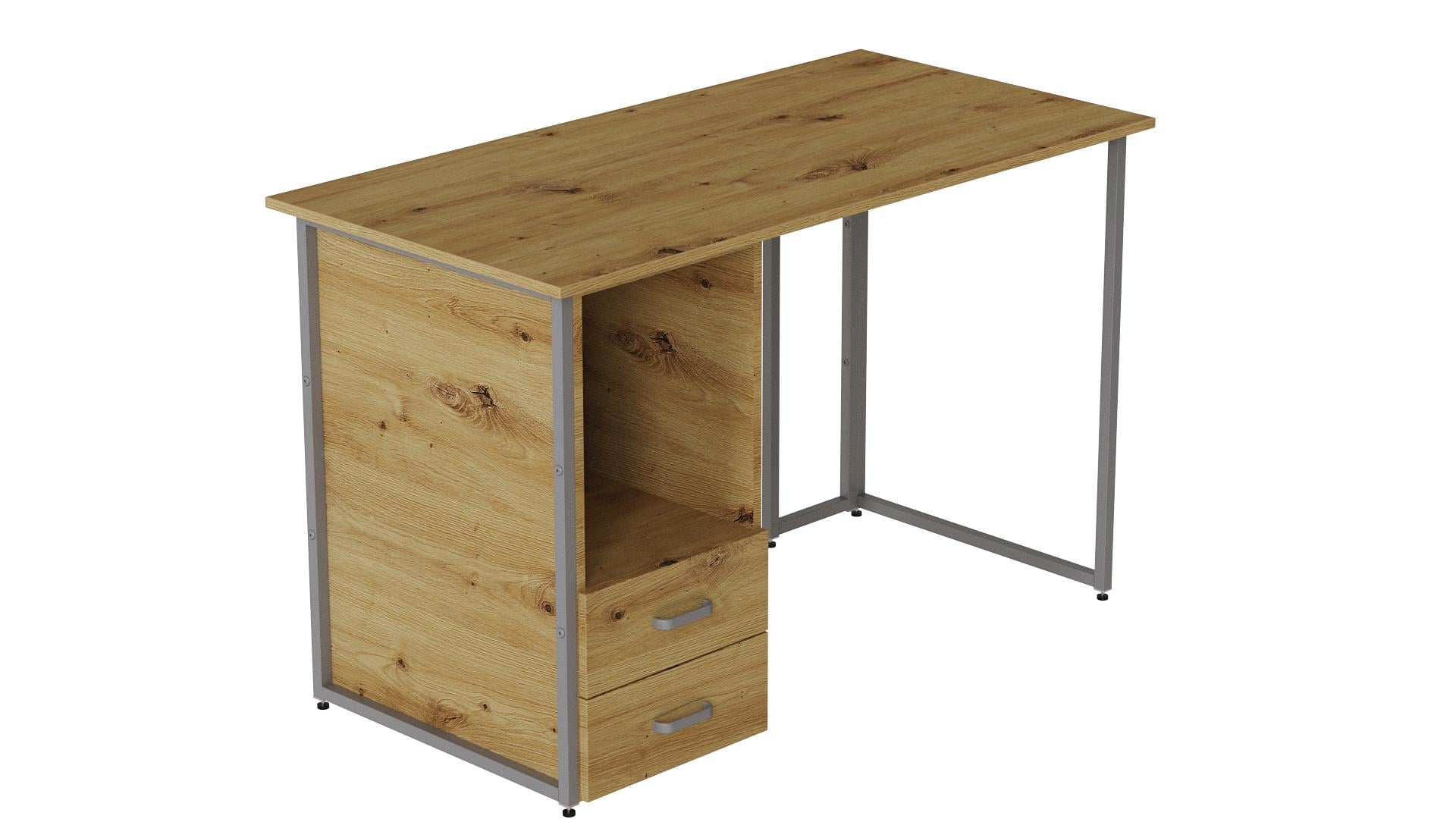 Комп'ютерний стіл Ferrum-decor ОттоДСП 16 мм 75x120x70 см Сірий/Дуб Артизан (FRD-107008)