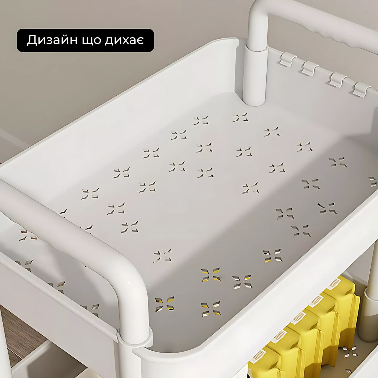 Етажерка на коліщатках універсальна 360° 4 яруси 21,5х32,5х97 см Білий (5313121155) - фото 11 Етажерка на коліщатках універсальна 360° 4 яруси 21,5х32,5х97 см Білий (5313121155) - фото 11