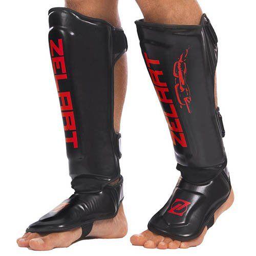 Защита для голени и стопы Zelart BO-1321 S Черный/Красный (37363080)