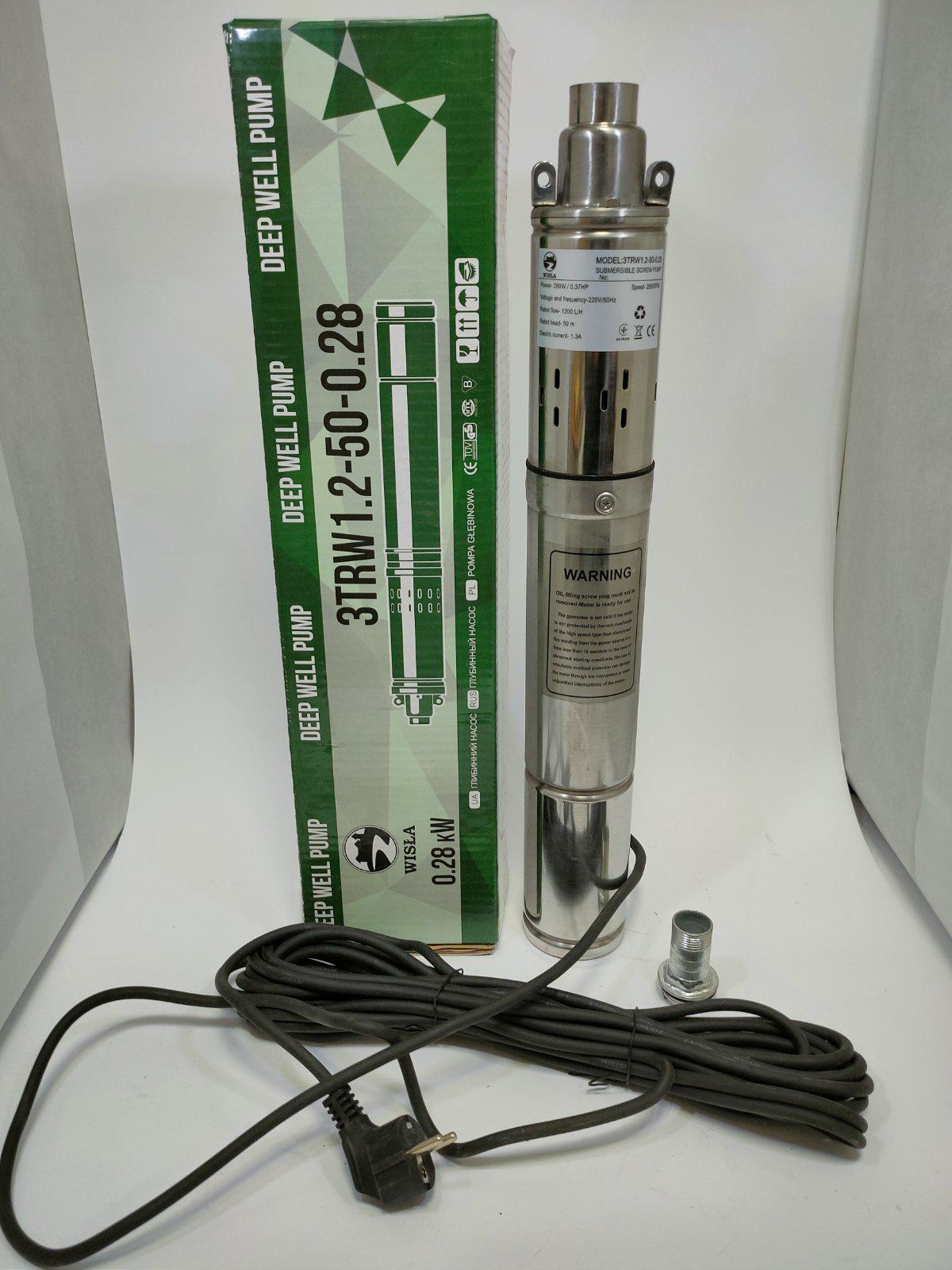 Насос глубинный для воды для скважины Wisla 3 TRW 1,2-50 0,28 kW - фото 2 Насос глубинный для воды для скважины Wisla 3 TRW 1,2-50 0,28 kW - фото 2