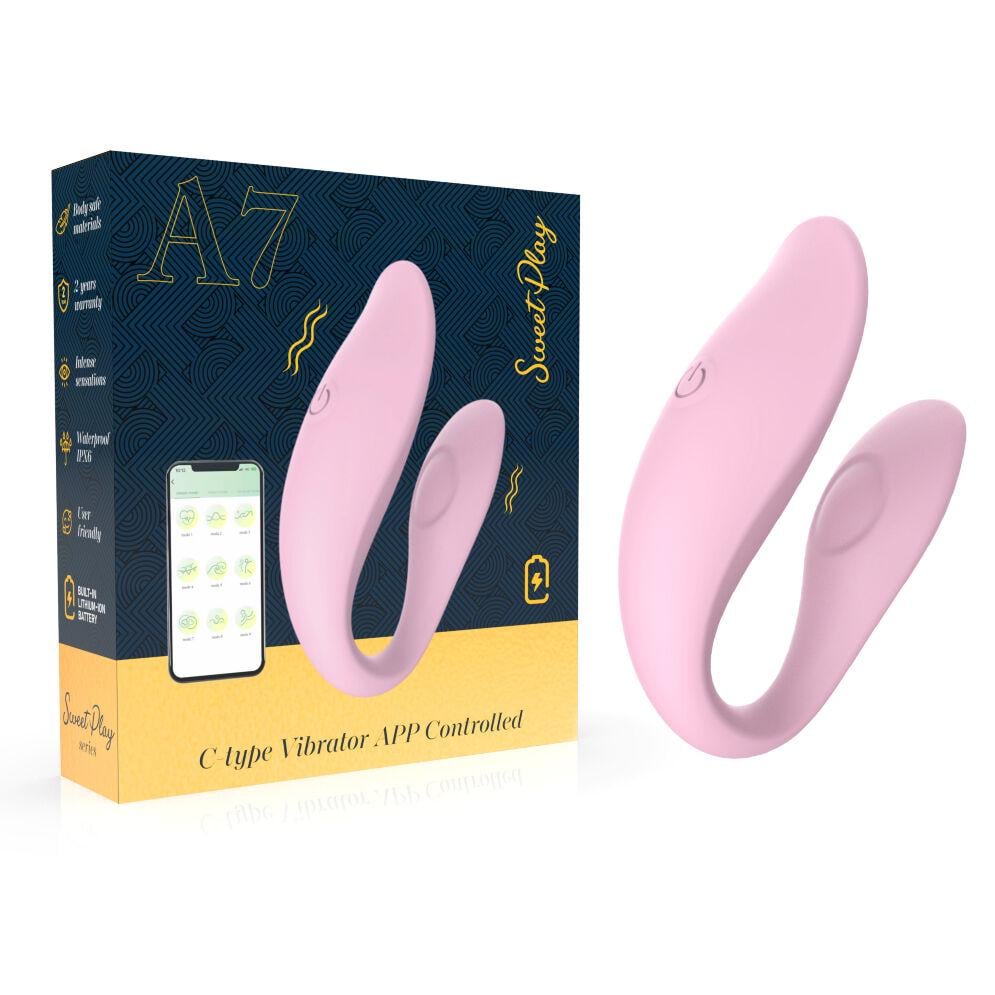 Смарт-вибратор для пар Erospace Sweet Play C-Type Vibrator App Control A7 (38025159)