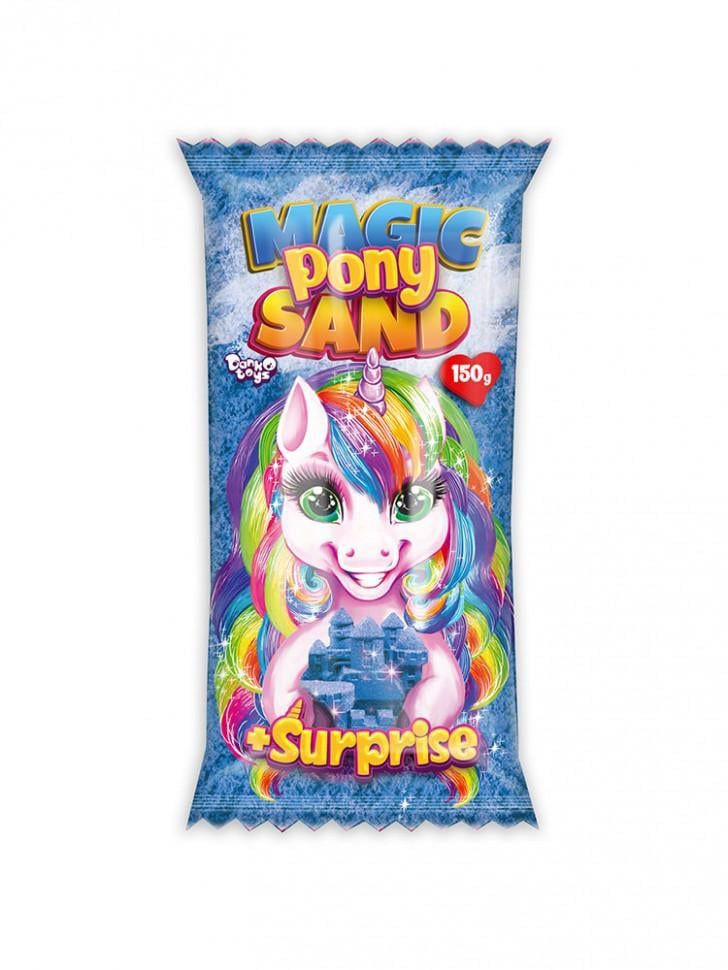 Набір для творчості кінетичний пісок Danko Toys Magic Pony Sand MPS-01-01 150 г Синій (RLT19093s26940)