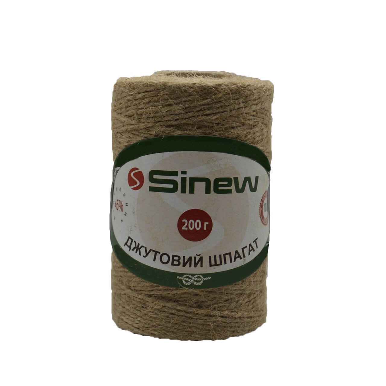 Джутовий шпагат шнур Sinew 200 г (iz17288)
