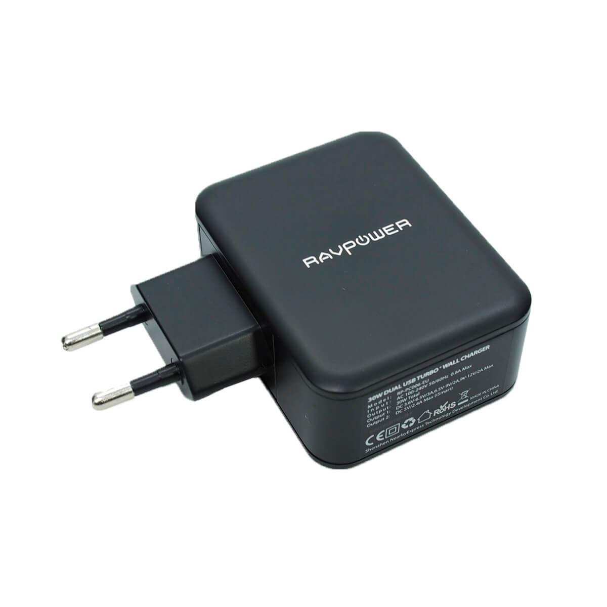 Зарядний пристрій RAVPower USB Qualcomm Quick Charge 3.0 Black (10030)