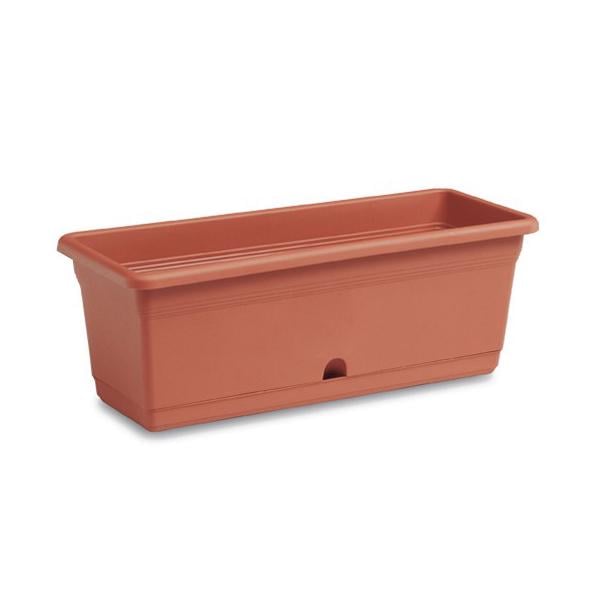 Вазон прямоугольный с автополивом Stefanplast Linea Mediterraneo 11 л 50x20x18 см Терракотовый (79958)