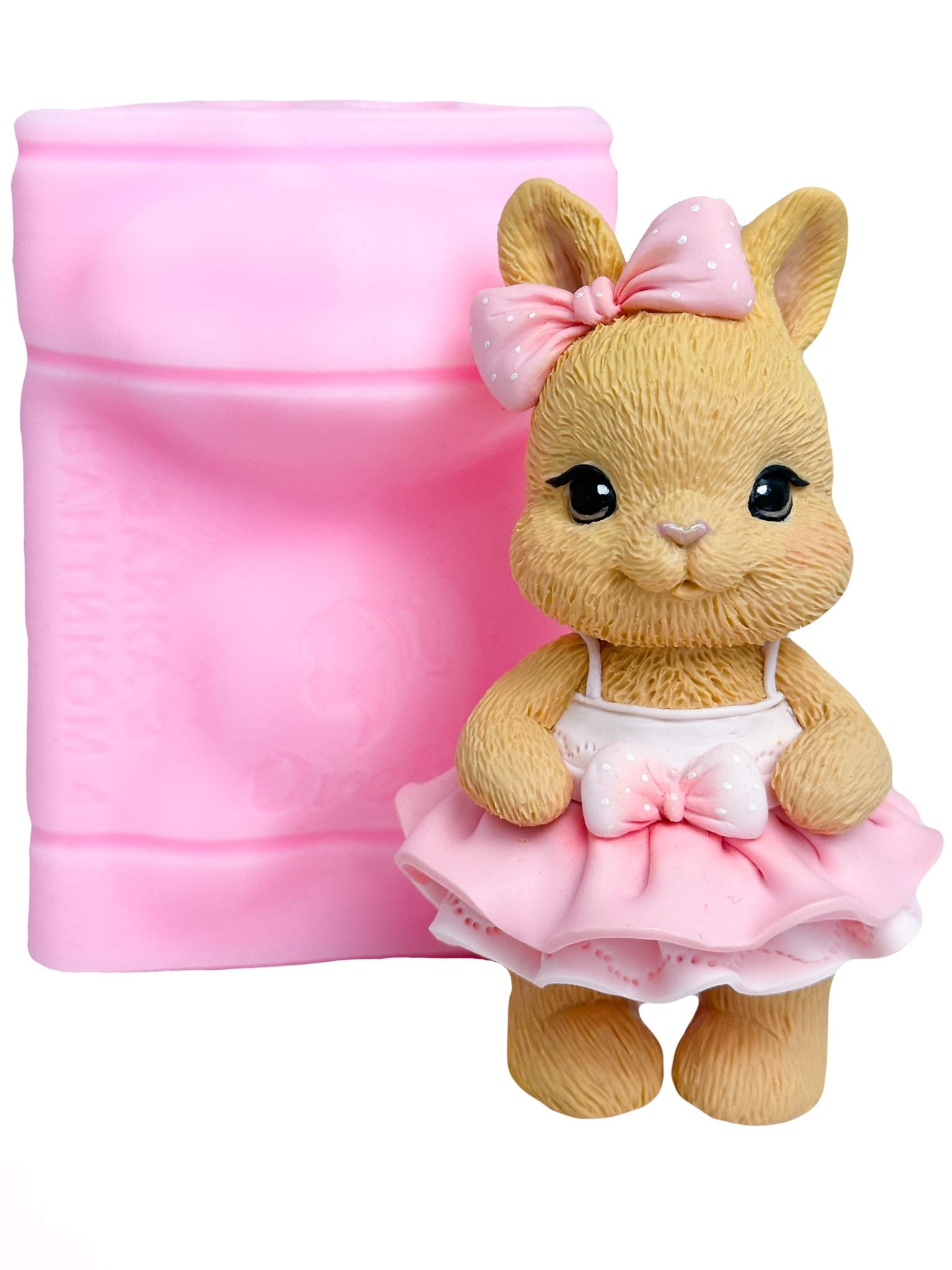 Молд силиконовый Зайка с бантиком 4 (12072)