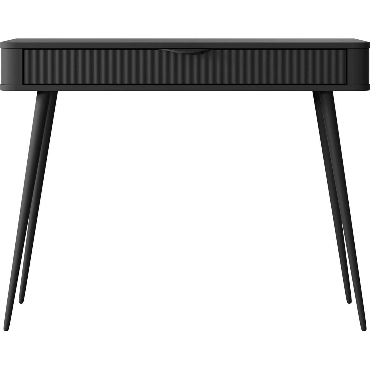Консольный стол Sofia 1 ящик Black matt black legs (16030)