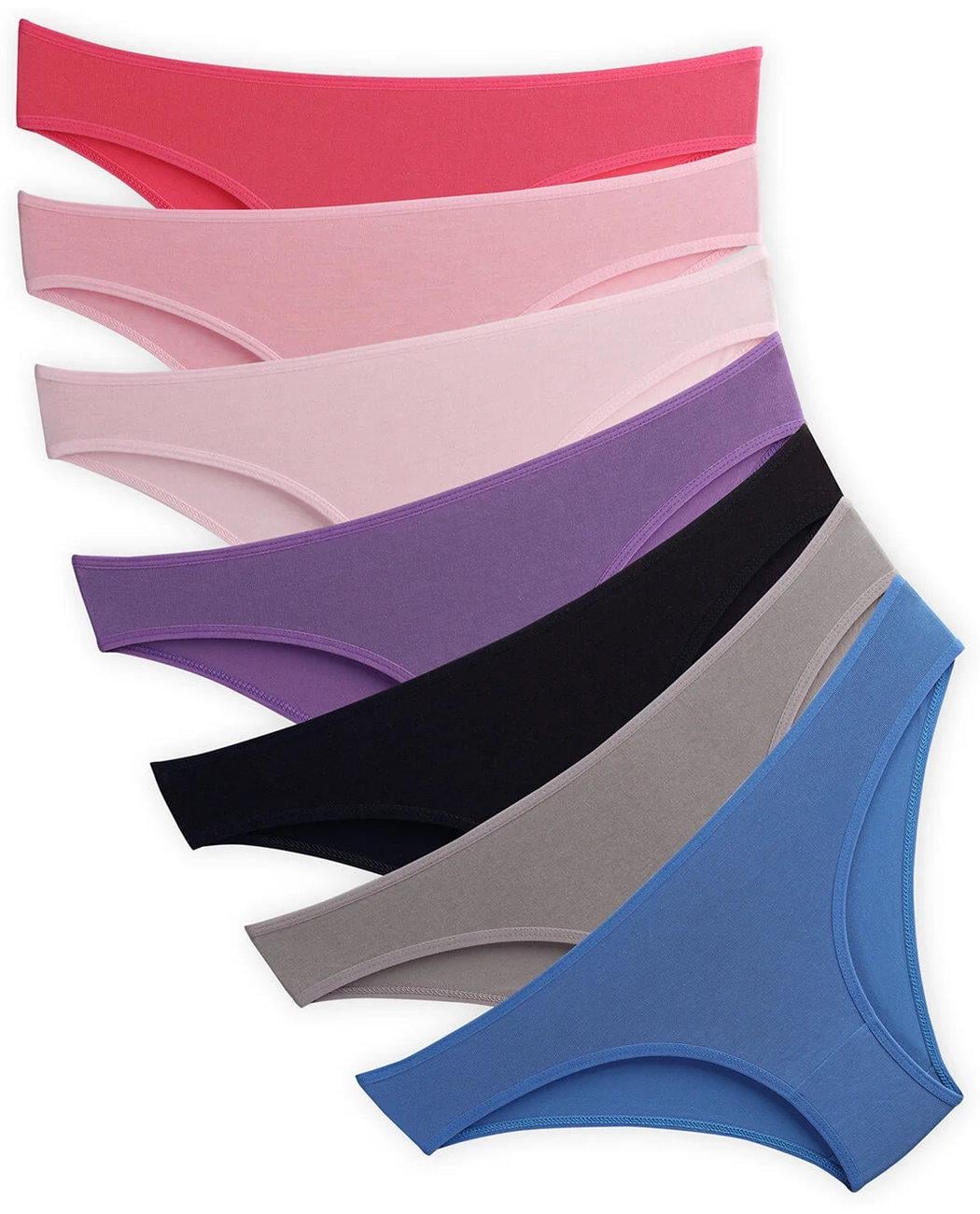 Набор трусиков-слипов женских хлопковых Lolitam 7000-3 7 шт. XL Разноцветный (6511381002303)