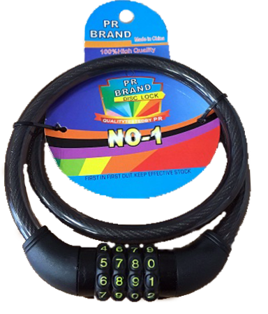 Замок велосипедный кодовый 11х800 мм (2866)