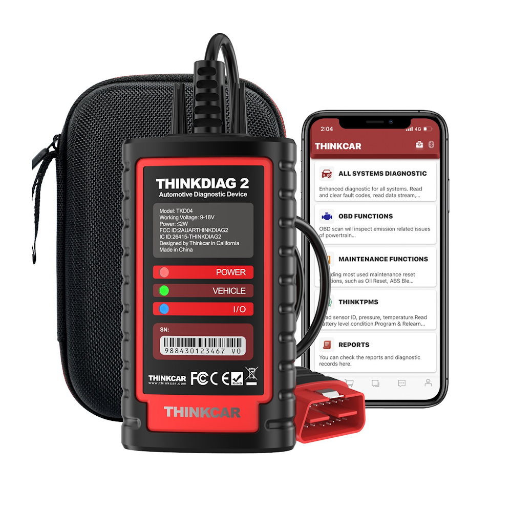 Сканер мультимарочний Thinkcar Thinkdiag 2 115 марок авто та 15 спецфункцій активні тести/кодування - фото 3
