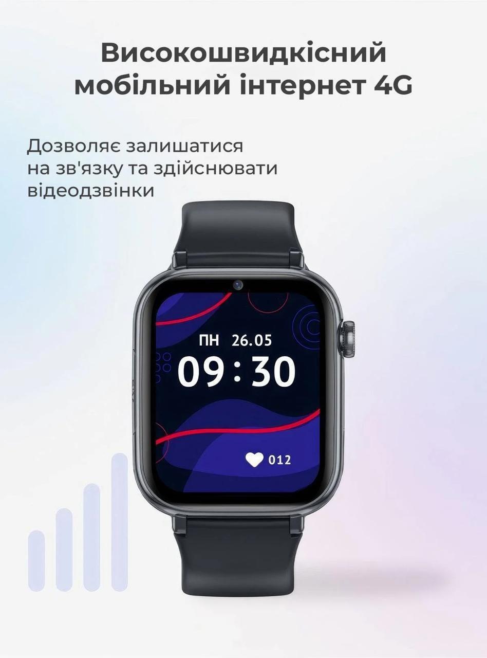 Смарт-часы детские Lemfo LT38 4G/GPS с водонепроницаемым корпусом Черный (26389394) - фото 8