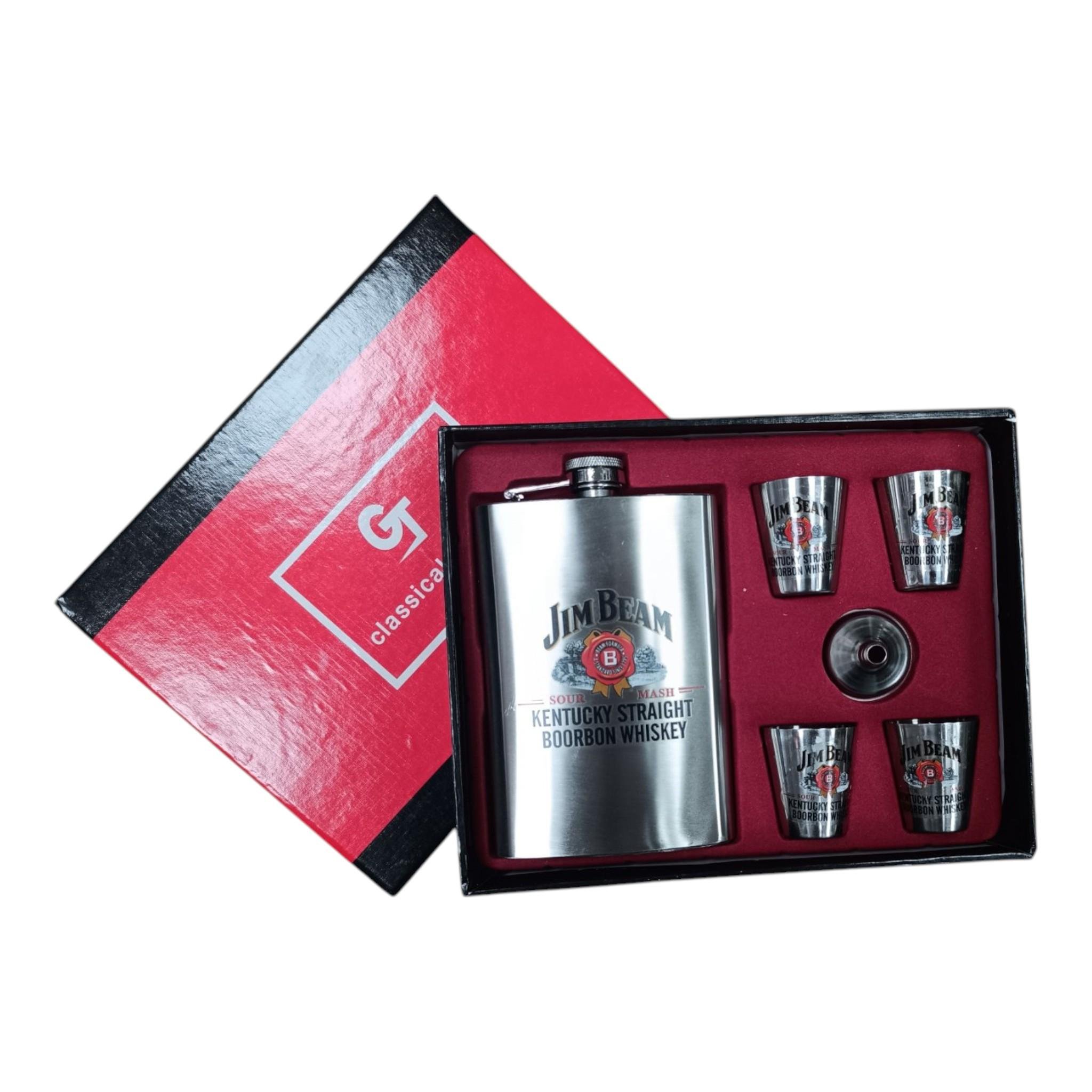 Набор подарочный GT 6в1 фляга Jim Beam 9Oz 256 мл/лейка/стопки 4 шт. (F_NF4-23-37)