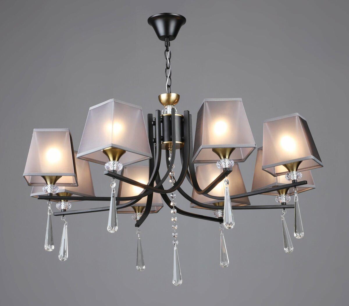 Люстра классическая подвесная B NH6444/8 BK/COP (43690)