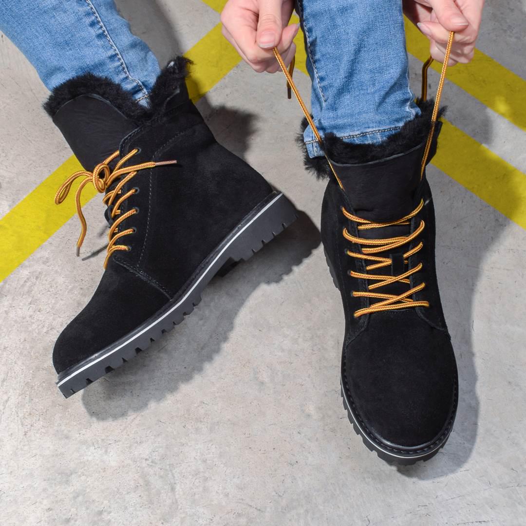 Ботинки женские замшевые зимние 324367 р. 39 24,5 см