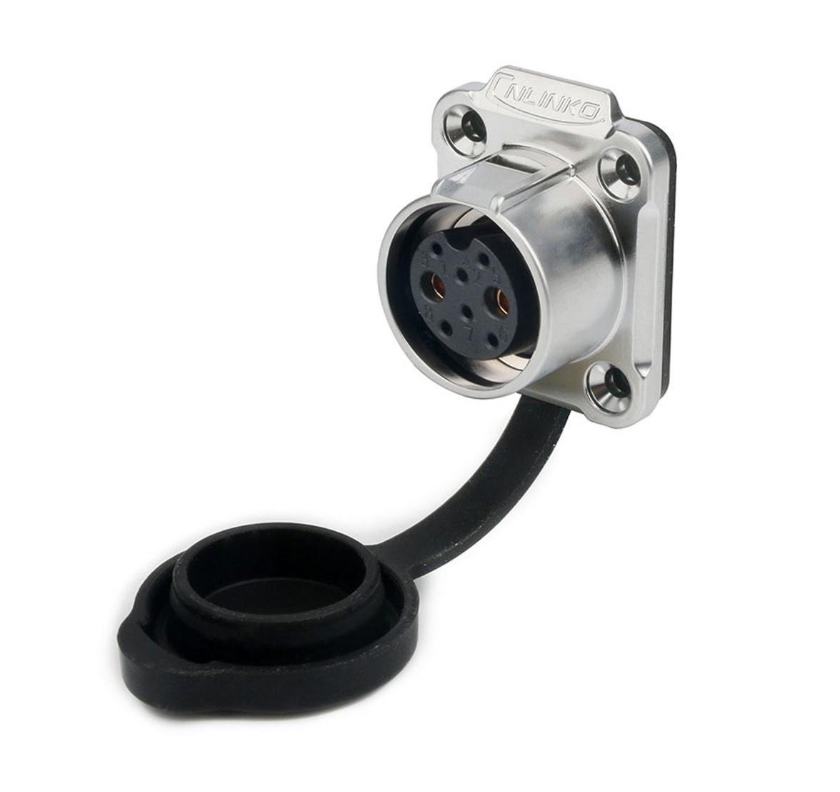 Разъем герметичный 8 Pin CNLINKO LP-20-J08SX-03-451 IP67 500В 12А розетка (2678556559) Разъем герметичный 8 Pin CNLINKO LP-20-J08SX-03-451 IP67 500В 12А розетка (2678556559)