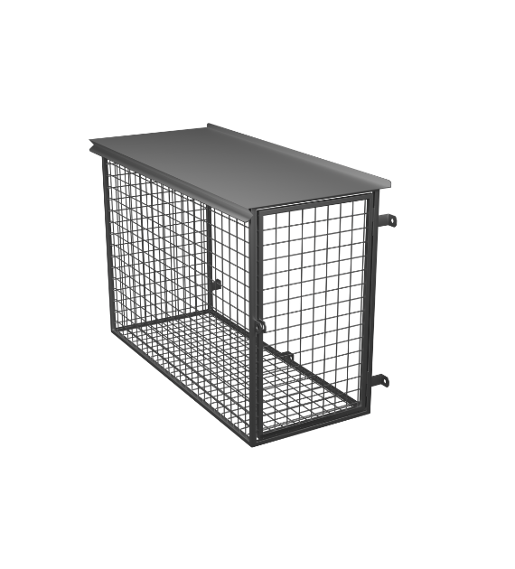 Решетка защитная РЗСвДвДа-3 1200х1200х600 с дверцей и крышей (1847165360/К0048)