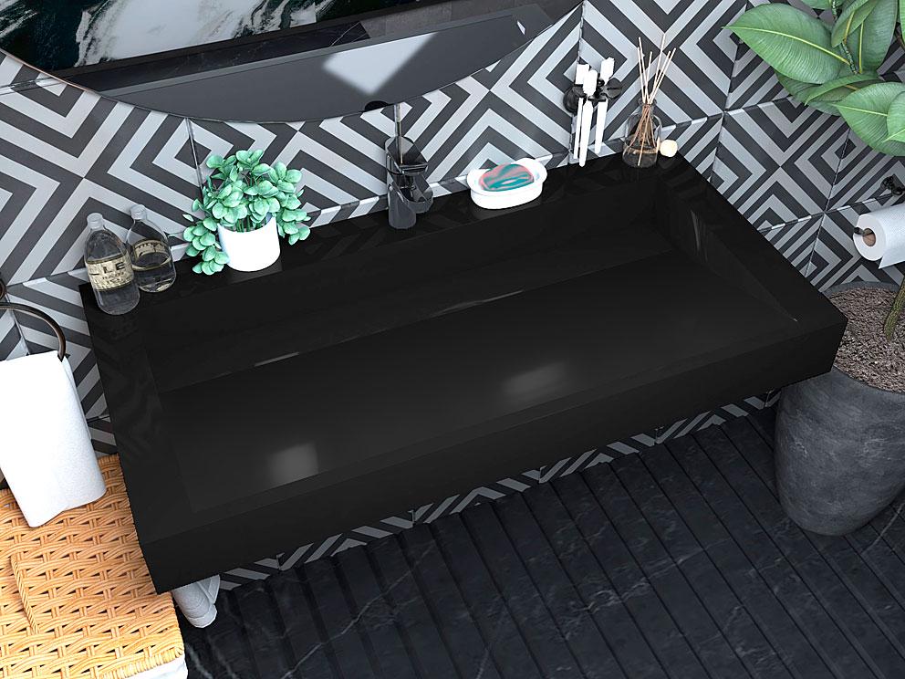 Умивальник підвісний Status Adler 100 Black (625) - фото 5