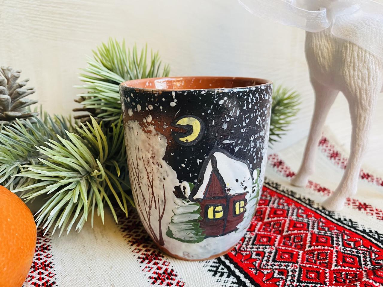 Стакан глиняный Керамклуб Зима 300 мл Стакан глиняный Керамклуб Зима 300 мл