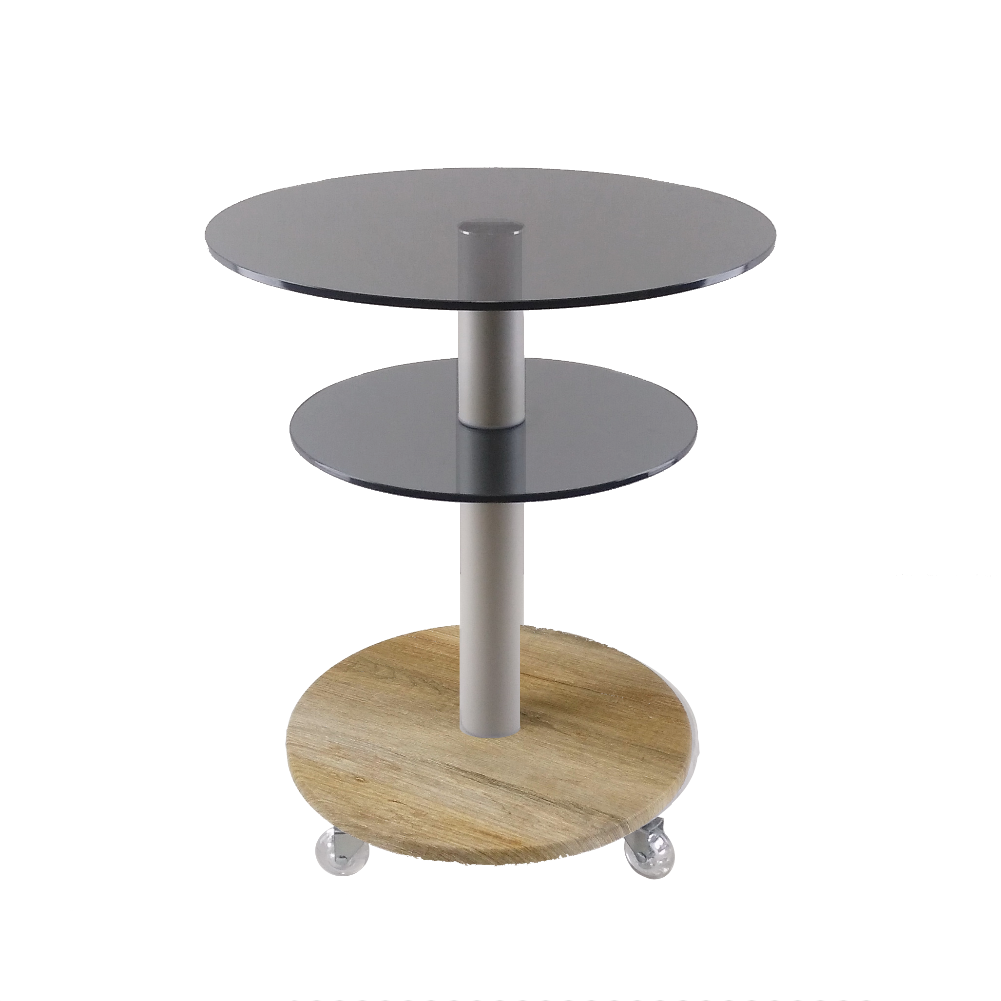 Стол журнальный стеклянный Commus Bravo Light 425 K gray-sequoia-bgs60 Коричнево-серый (411880200)