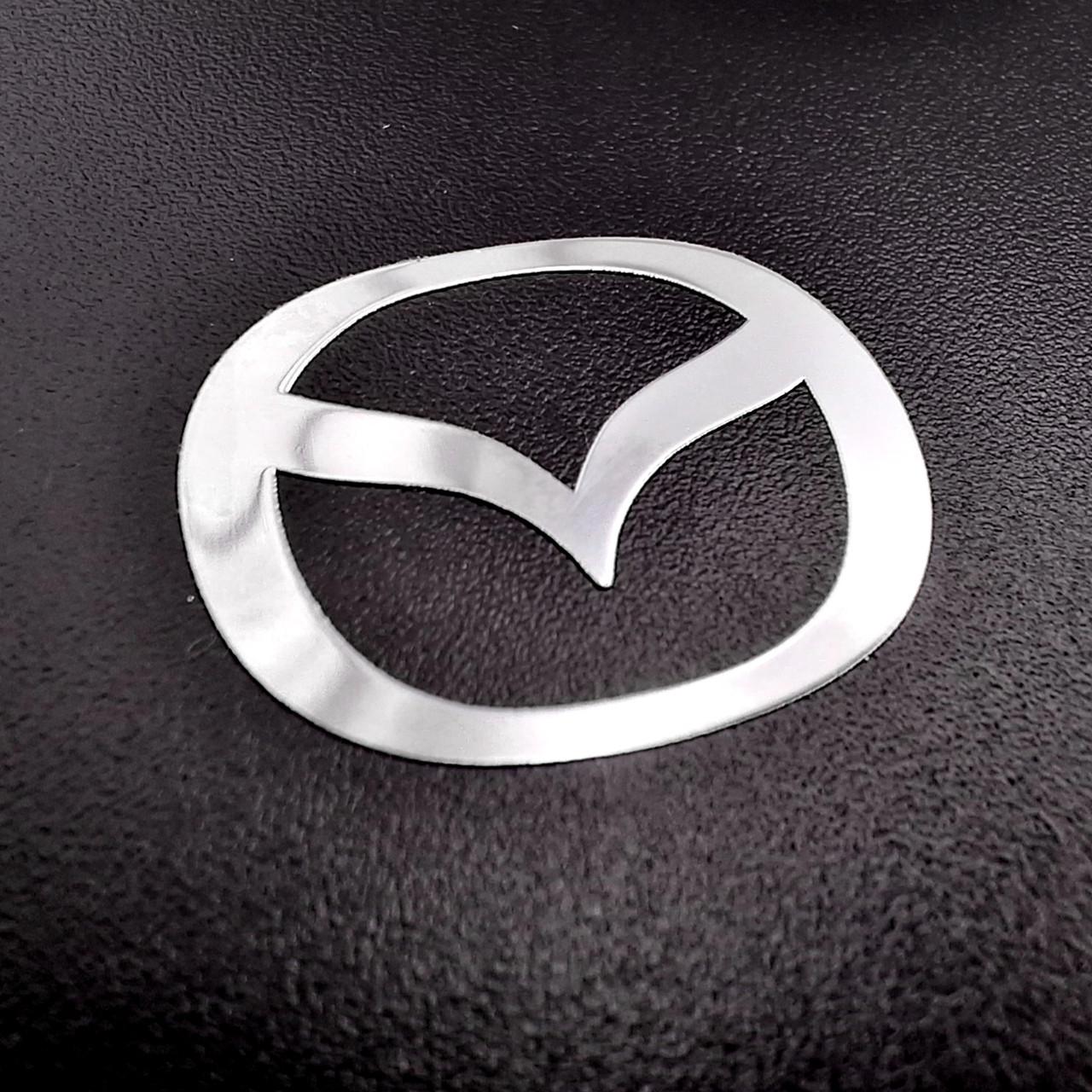 Эмблема Mazda в салон авто 2х2 см Хром глянцевый (2957631745)