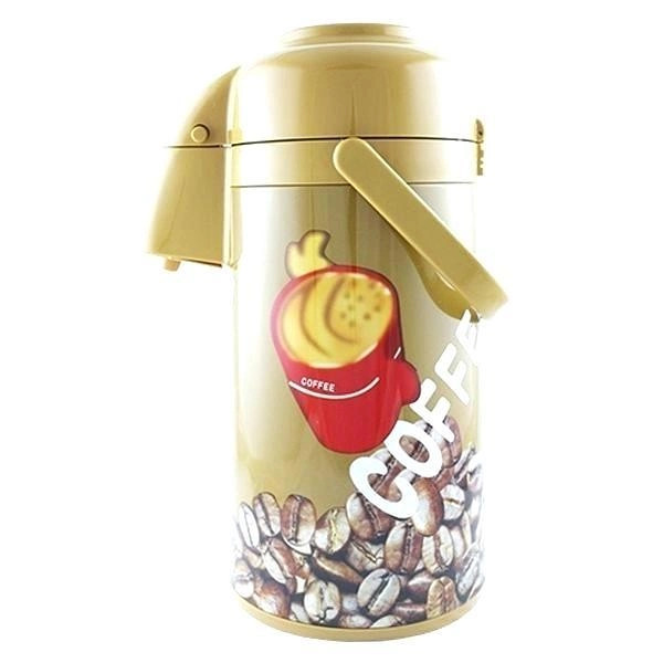 Термос с помпой Frico FRU-265-Mustard 3 л Горчичный (8-6-4589961)