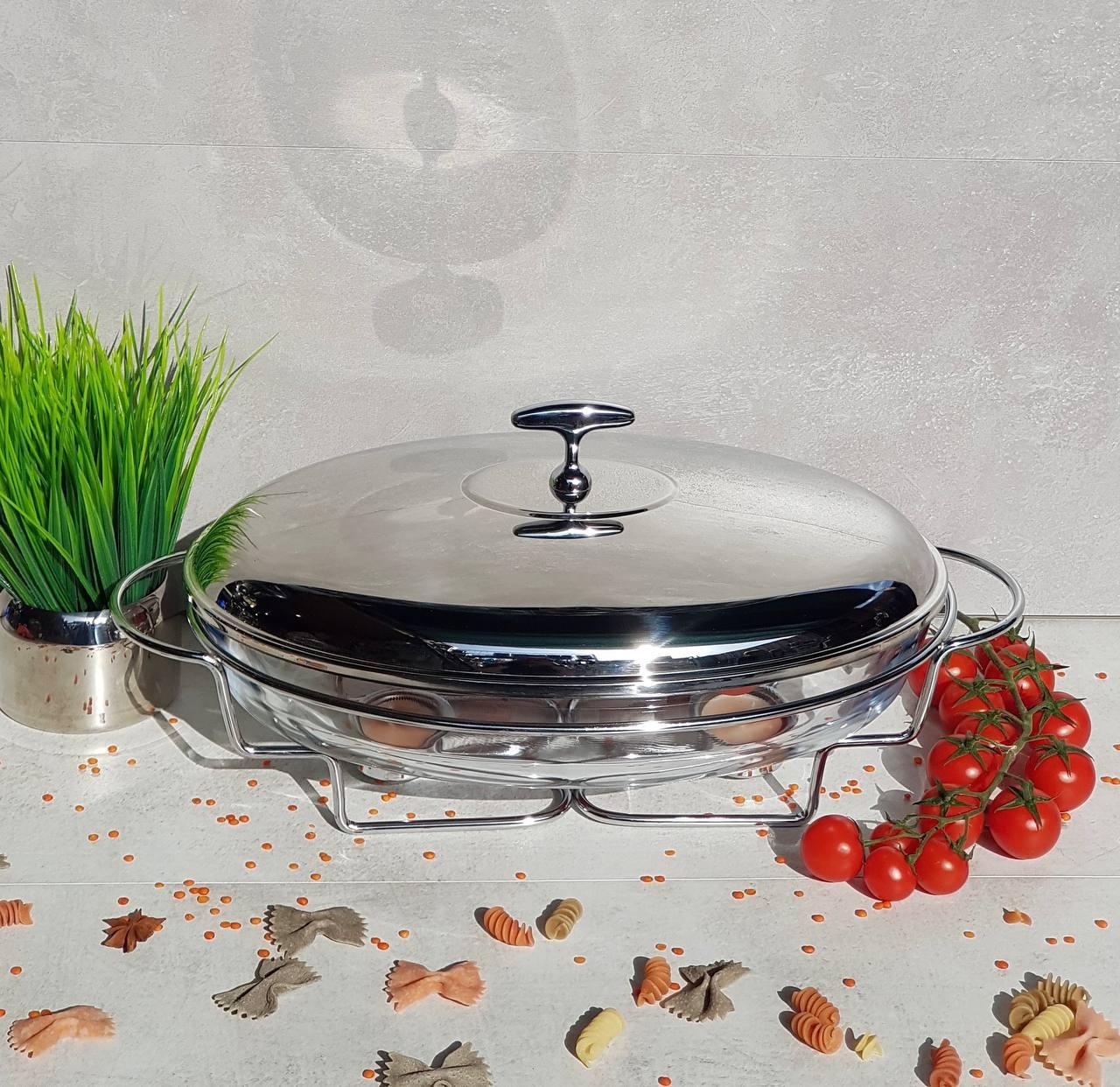 Марміт настільний зі скляною ємністю з підігрівом на підставці 3,2 л (EB-1443) - фото 2