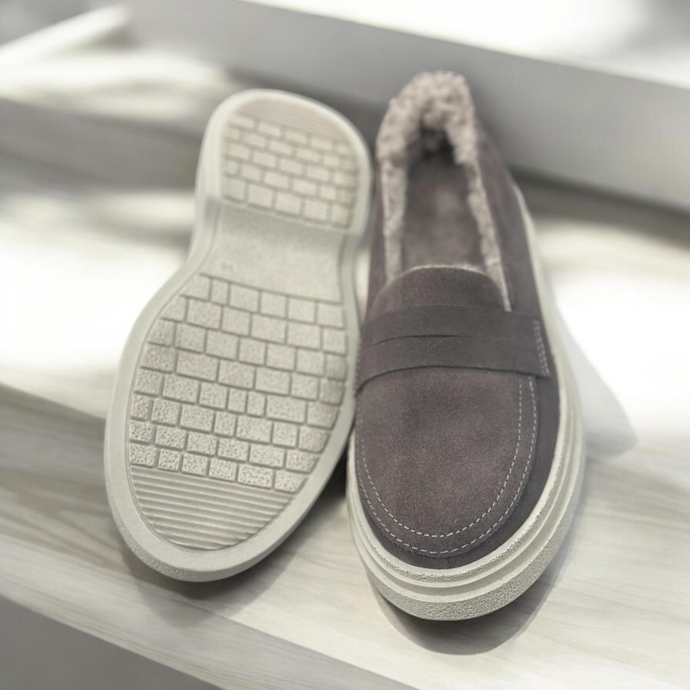 Туфли женские Soldi Fashion на меху р. 36 Бежевый/Серый (24785052) - фото 4