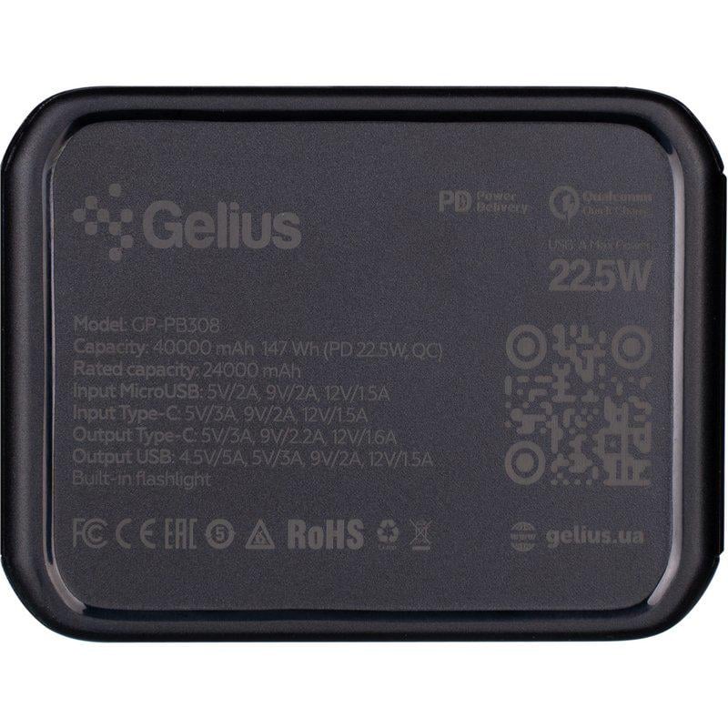 Повербанк Gelius Wide GP-PB308 40000 mAh QC+PD 22,5W Led Black (99213) - фото 8